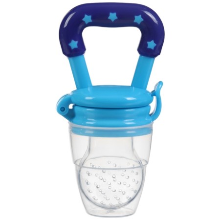 Nibbler for feeding, with silicone mesh, in a container, blue color-6