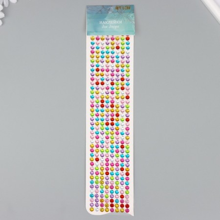 Stick plastic rhinestones "Rain" 32x7.5 cm mix