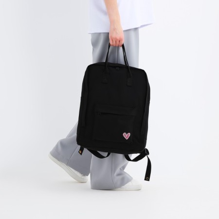 Backpack School Textile Love, 38x27x13 cm, black color-8