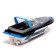 The radio -controlled mini boat boat works on the battery, the color is blue