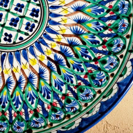 Largan Rishtan ceramics "Patterns", 32 cm, blue-2