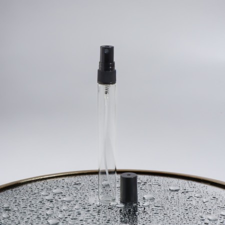 A bottle for storage, with a sprayer, 10 ml, packing - 5 pcs, black color-1