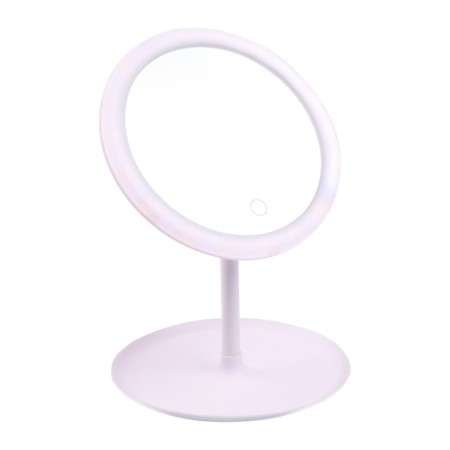 Mirror KZ-09, backlight, desktop, battery, 2500 mAh, 3 modes, rotation 90 °, white-6