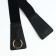 Women's belt, width 8 cm, black color
