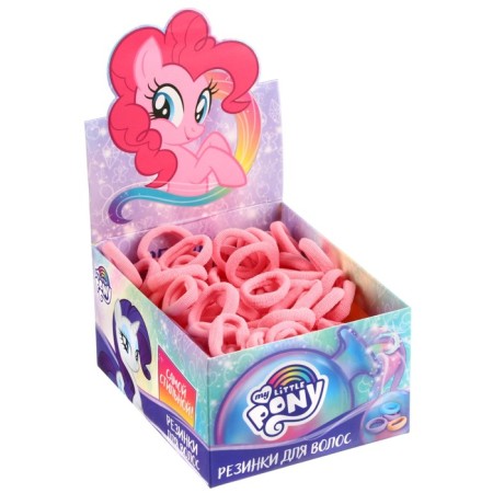 Hair elastic bands, 100 pcs, "Pinky Pie", My Little Pony