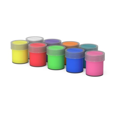 Gouache 9 colors x 20 ml, erichkrause, neon, fluorescent effect, in cardboard packaging-1