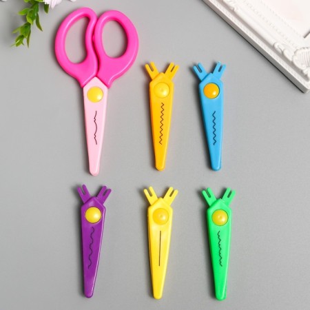 Scissors plastic relief removable blades (set 6 pcs) 12.5 cm-10