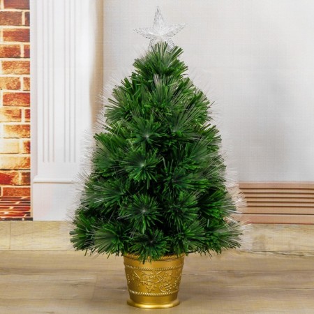 Fibrooptic Christmas tree "Rainbow bunch" 60 cm D of the lower tier 35 cm, 55 branches-1