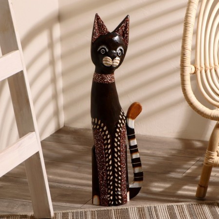 Figure tree "Cat tail pipe in a collar" 60 cm
