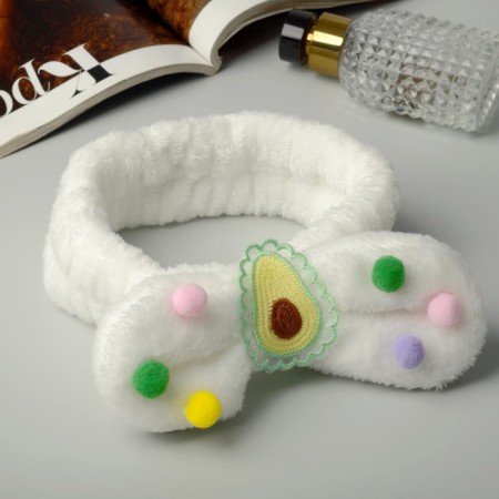 Hair bandage "Fruit" 18*5 cm avocado, white