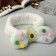 Hair bandage "Fruit" 18*5 cm avocado, white