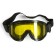 Mask glasses for motor vehicles, glass is two-layer yellow, the color is black