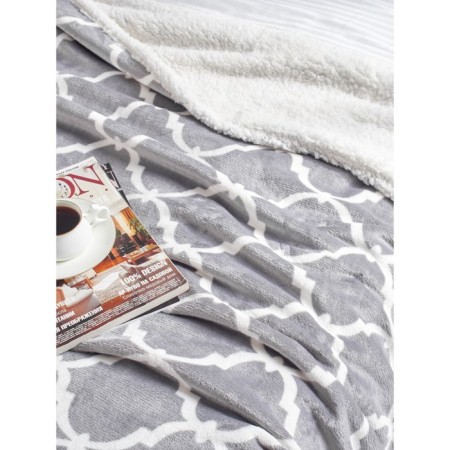 Lord Grey Plaid, size 150x200 cm, monogram, gray-5