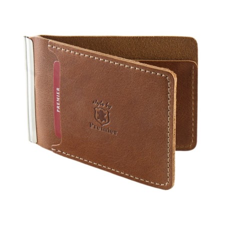 Z-933-40 purse with a clip of Z-933, brown Pull-AP-40