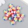 Beads for the creativity of PVC "Flower Smail" Rainbow set 20 pcs 1x1x1 cm