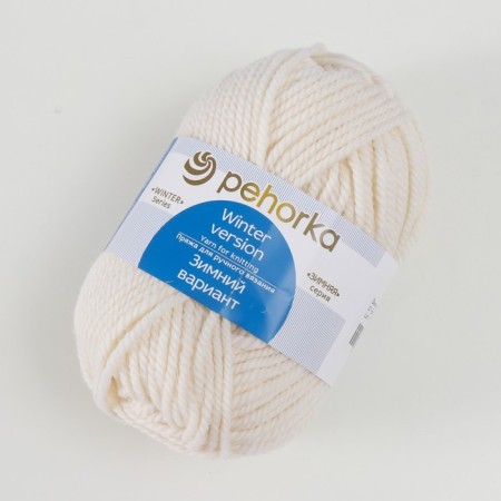 Yarn "Winter version" 95% implements, 5% acrylic volume 100m/100g (01-white)-2