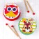 Musical toy "Drum", with a pattern, Mix color, paper membrane