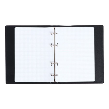 Notebook on rings A5 80 sheets in Calligrata Calgrata Black, PVC cover cover-1