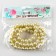Glass beads, set 78 pcs., Size 1 pc. - 10 mm, color white gold