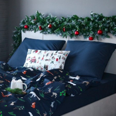 Bed linen "Ethel" 2 joint venture Winter Animals 175*215 cm, 200*220 cm, 70*70 cm - 2 pcs-4