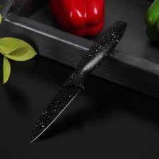 A knife with an anti -wagoning coating of the “marshmallows”, for vegetables, blade 9 cm, black color