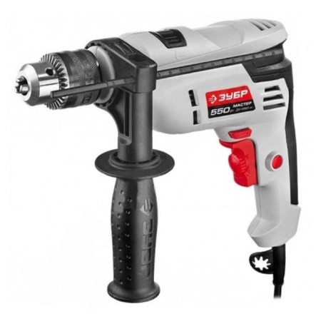 Drill "Zubble" DU-550 ER, Shock, 13mm, reverse, steel 10 mm/concrete 13 mm/tree 20 mm, 550W, 550W