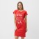 Tunic (dress) homemade female, red color, size 50