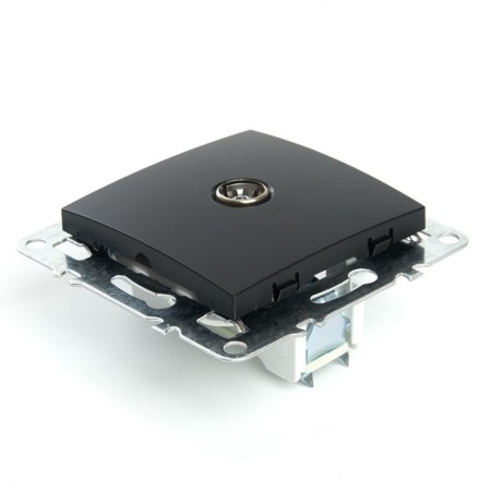 Television socket 1-seater, 75 Ohms (mechanism), Stekker series Erna, PST00-9108-03, black 1022446-3