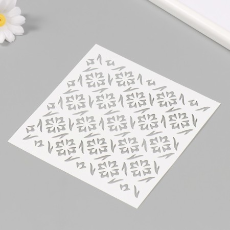 Plastic stencil "Patterns" 15x15 cm-1