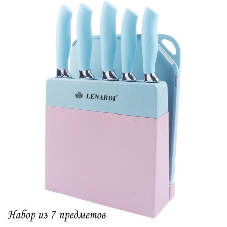 Lenardi knife set, on a stand, 7 items