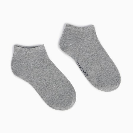 Set of children's socks (3 pairs), gray/white/fuchsia, size 27-29-5