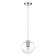 STL LUCE Sus. SL1056.103.01. Noor. 1x60 W, E27, 20x20x160 cm, chromium color