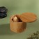 Organizer for storage "Bamboo", with a sliding cover, D 9 × 7 cm, brown color