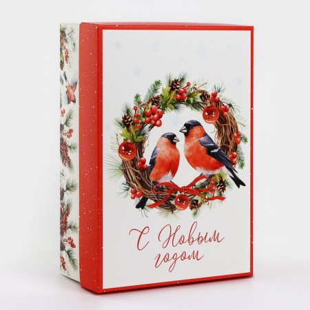 Folding box "Bullfinchi", 30 x 20 x 9 cm, new year-2