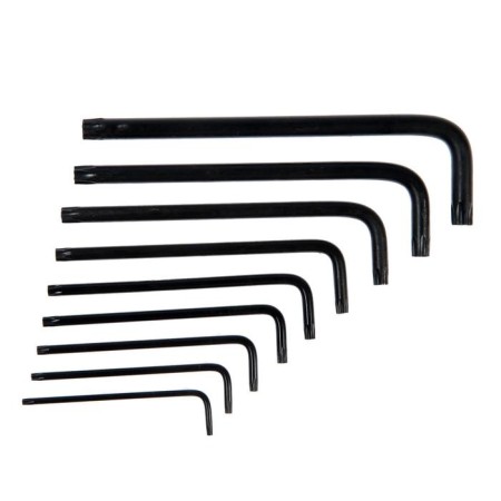 Набор ключей ТУНДРА black, TORX Tamper, удлиненные, CrV, TT10 - TT50, 9 шт.-2