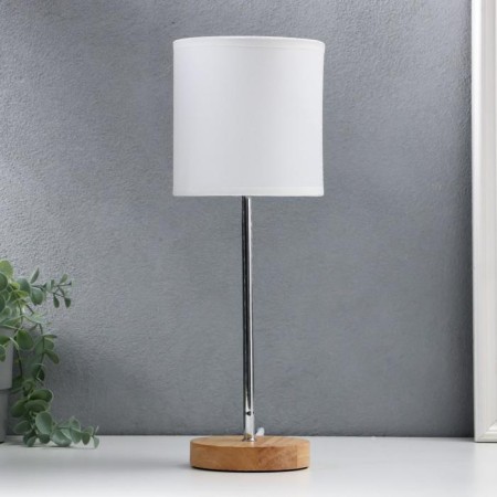 HELP lamp 16011/1 E14 40W wood-chrom 12.5x12.5x42 cm Risalux-1
