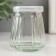 Bank for candles glass with a ribbed lid is a transparent 100 ml 6.5x6.5x7 cm