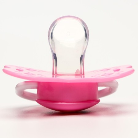 Orthodontic dummy, silicone, from 0 - 3 months, "mushroom", pink color-5