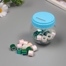 Adhesive tape plastic in the jar 