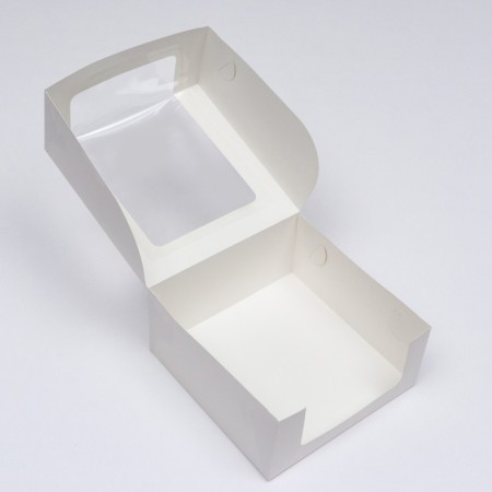 Confectionery packaging with a window, white, 21 x 21 x 10 cm-1