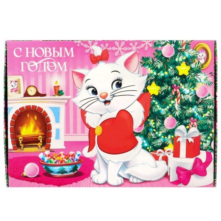 Gift box "New Year" 16x23x7.5 cm, cats aristocrats-3