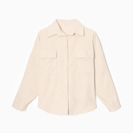 Women's blouse Minaku: Velvet Collection Milk color, river 48-6