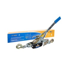 Лебедка ручная KRAFT KT705009, с двойным храповым механизмом, 4 т, 3 м, 3 крюка