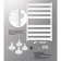 Electric towel Indigo Oktava Slim 5, 800x500 mm, hidden installation, white