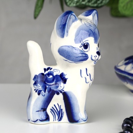 Сувенир "Кот Барсик", гжель-1