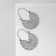 Earrings Metal "Vostok" openwork flower, color silver