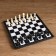 Hand chess plastic, 31 x 31 cm, King H-6.5 cm, pawn H-3 cm