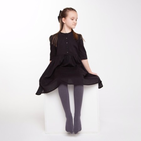 Pantyhose children, gray color, height 122-128 cm