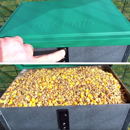 Bunker feeder for poultry, pedal, 8 kg, Feed-O-Matic-2