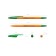 Ballpoint handle Erichkrause R-301 Orange Stick, node 0.7 mm, green ink, letter line 2000 meters, barcode on the handle
